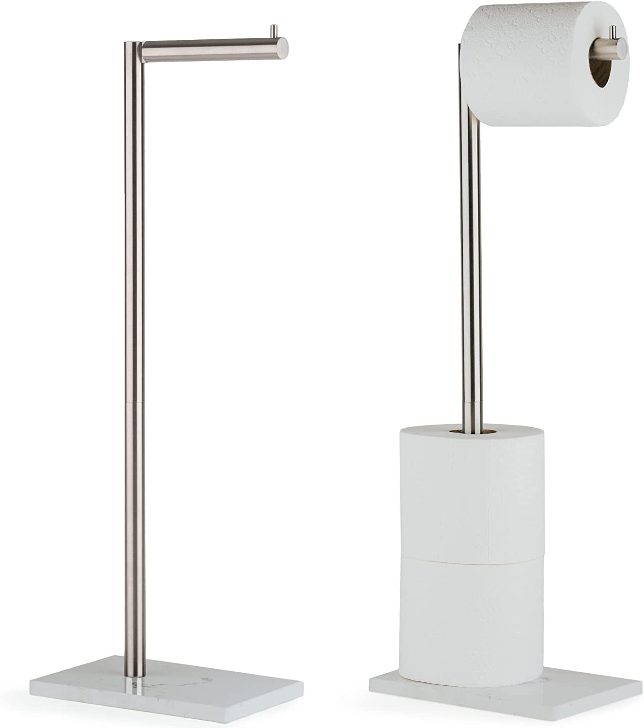 Free Standing Toilet Paper Holder Stand and Storage