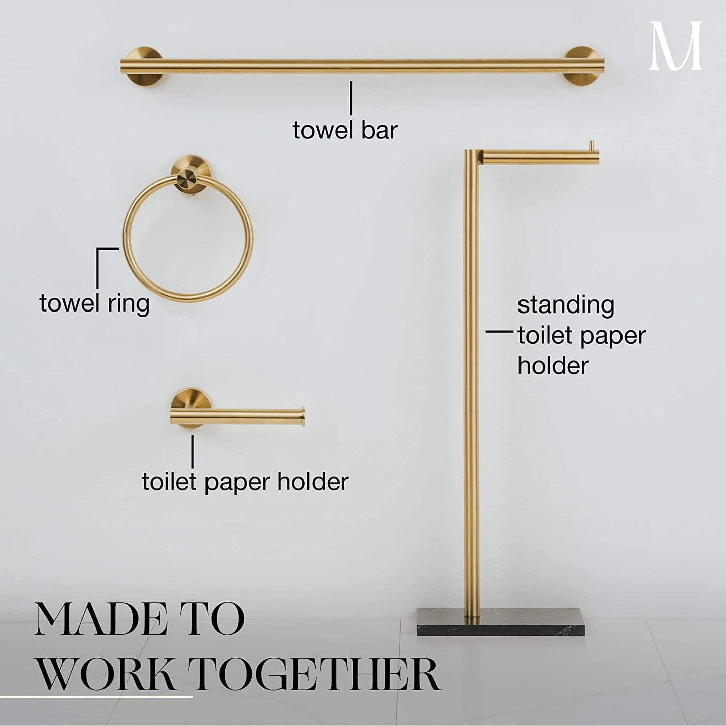 Free Standing Toilet Paper Holder Stand and Storage